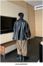 Куртка "Hualun Style Shine PU Leather Jacket" — изображение 11