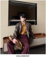 Куртка "Hualun Classic Look PU Leather Jacket" — изображение 7