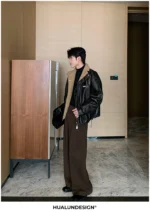 Куртка "Hualun Fur Inside PU Leather Jacket" — изображение 10