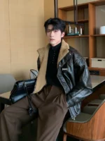 Куртка "Hualun Fur Inside PU Leather Jacket" — изображение 2