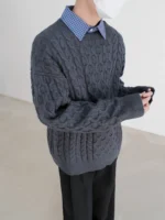Свитер "DAZO Studio Combined Pattern Sweater" — изображение 2