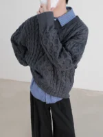 Свитер "DAZO Studio Combined Pattern Sweater" — изображение 3
