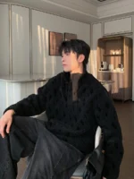 Свитер "Hualun Textured Knitted Sweater" — изображение 4