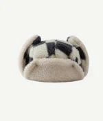 Шапка-ушанка "Head Gear Checkerboard Pattern Fur Hat" — изображение 4