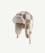 Шапка-ушанка "Head Gear Checkerboard Pattern Fur Hat" — изображение 9