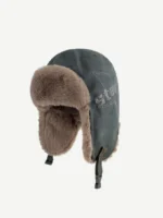 Шапка-ушанка "Head Gear Starry PU Leather Fur Hat" — изображение 4