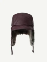Шапка-ушанка "Head Gear Solid PU Leather Fur Hat" — изображение 4