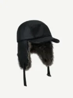 Шапка-ушанка "Head Gear Solid PU Leather Fur Hat" — изображение 5