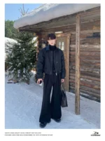 Куртка "Cui Layout Studio PU Leather Collar Jacket" — изображение 14