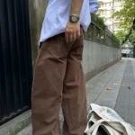 Брюки "CGGA Star Rivets Brown Pants"