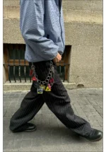 Брюки "CGGA Striped Draped Trousers" — изображение 3