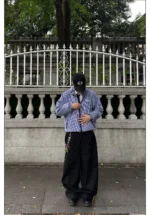 Брюки "CGGA Striped Draped Trousers" — изображение 5