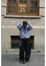 Брюки "CGGA Striped Draped Trousers" — изображение 6