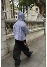 Брюки "CGGA Striped Draped Trousers" — изображение 8