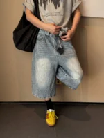 Шорты "19 Studio Branch Texture Denim Shorts" — изображение 3