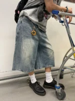 Шорты "CGGA Distressed Texture Denim Shorts"