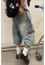 Шорты "CGGA Distressed Texture Denim Shorts" — изображение 3