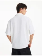 Рубашка "NOFUNNULL Slanted Collar Shirt" — изображение 4