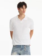 Футболка "NOFUNNULL Fitted Pleated Polo T-Shirt" — изображение 8