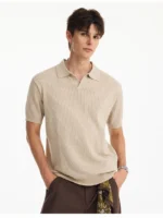 Футболка "NOFUNNULL Fitted Pleated Polo T-Shirt"
