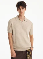 Футболка "NOFUNNULL Fitted Pleated Polo T-Shirt" — изображение 6