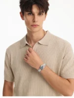 Футболка "NOFUNNULL Fitted Pleated Polo T-Shirt" — изображение 7