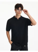 Футболка "NOFUNNULL Fitted Pleated Polo T-Shirt" — изображение 3
