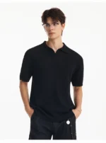 Футболка "NOFUNNULL Fitted Pleated Polo T-Shirt" — изображение 11
