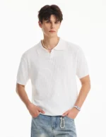 Футболка "NOFUNNULL Fitted Pleated Polo T-Shirt" — изображение 2