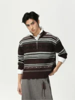 Свитер "MTL Studio Jacquard Half-Zip Knit" — изображение 3