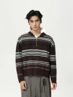Свитер "MTL Studio Jacquard Half-Zip Knit"