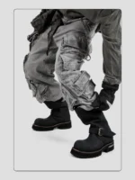 Ботинки "HANQIAORIJI Dual Buckle Engineer Boots" — изображение 10