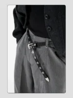 Ремень "HANQIAORIJI Air Eye Leather Belt" — изображение 4