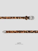Ремень "HANQIAORIJI Leopard Haircalf Leather Belt" — изображение 2