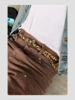 Ремень "HANQIAORIJI Leopard Haircalf Leather Belt" — изображение 5