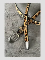 Ремень "HANQIAORIJI Leopard Haircalf Leather Belt" — изображение 6