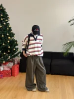 Брюки "19 Studio Drawstring Wide-Leg Pants" — изображение 9