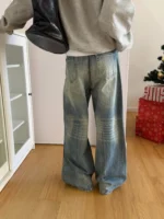 Джинсы "19 Studio Vintage Texture Wide Jeans" — изображение 6