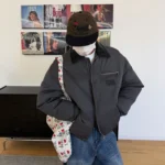Куртка "19 Studio Vintage Lapel Zipper Jacket"