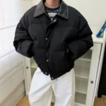 Куртка “19 Studio Contrast Lapel Cotton Jacket”