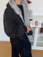 Куртка "19 Studio Hooded Fur-Lined Cotton Jacket" — изображение 4