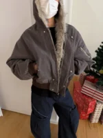 Куртка "19 Studio Hooded Fur-Lined Cotton Jacket" — изображение 3