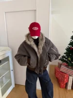 Куртка "19 Studio Hooded Fur-Lined Cotton Jacket" — изображение 9