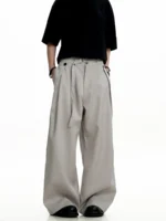 Брюки "11KN Draped Belt Wide Trousers" — изображение 11