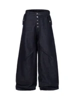 Джинсы "DL Studio × MC.CANN Raw Denim Wide Jeans"