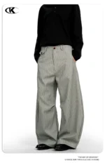 Брюки "11KN Vertical Stripe Wide Trousers" — изображение 6