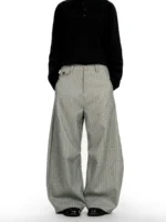 Брюки "11KN Vertical Stripe Wide Trousers" — изображение 3