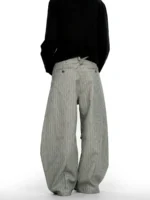 Брюки "11KN Vertical Stripe Wide Trousers" — изображение 5