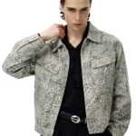 Джинсовая куртка "11KN Leopard Print Denim Jacket"