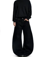 Джинсы "11KN Classic Wide Black Jeans" — изображение 3